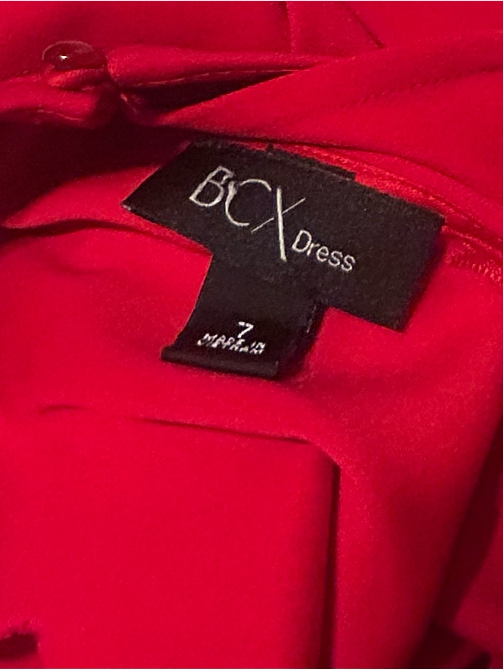BCX Red Scallop Halter Fit-and-Flare Dress - Picture 4 of 4
